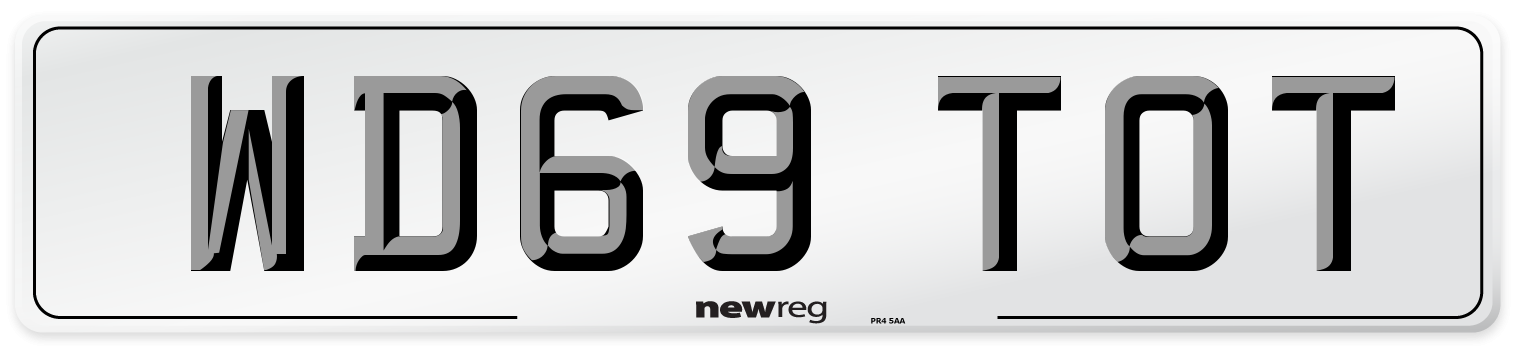 WD69 TOT Number Plate from New Reg